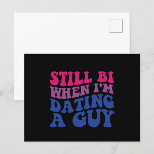 バイセクシュアルであることに誇り バイセクシュアル+プライド 面白いTシャツ ポストカード
