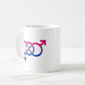 バイセクシュアルのジェンダーシンボル コーヒーマグカップ (正面左)