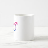 バイセクシュアルのジェンダーシンボル コーヒーマグカップ (中央)