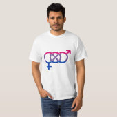 バイセクシュアルのジェンダーシンボル Tシャツ (正面フル)