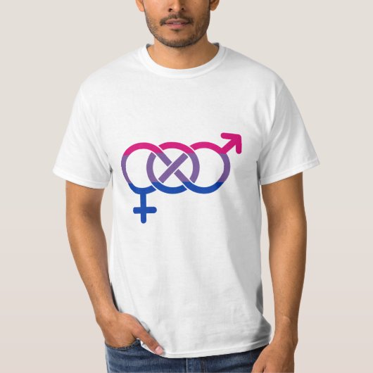 バイセクシュアルのジェンダーシンボル Tシャツ (正面)