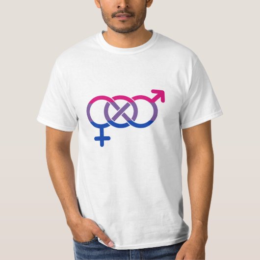 バイセクシュアルのジェンダーシンボル Tシャツ (正面)