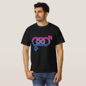 バイセクシュアルのジェンダーシンボル Tシャツ (正面フル)