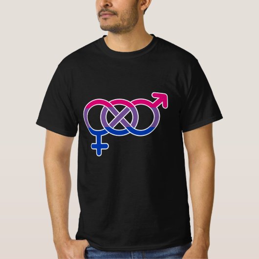 バイセクシュアルのジェンダーシンボル Tシャツ (正面)