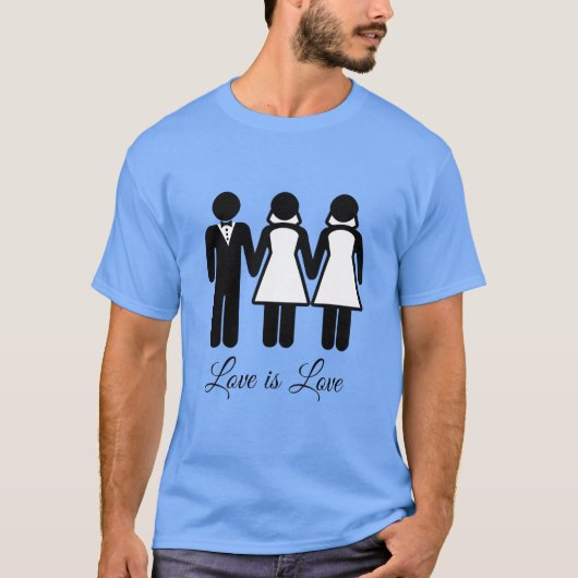 バイセクシュアルの結婚 愛は愛 Tシャツ (正面)