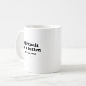 バイセクシュアルはもっとうまくやる コーヒーマグカップ (正面左)