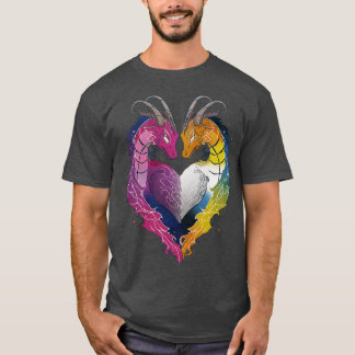 バイセクシュアルアロエドラゴンズLGBTプライド国旗 Tシャツ