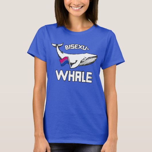 バイセクシュアルクジラ バイセクシュアルホエール Tシャツ (正面)