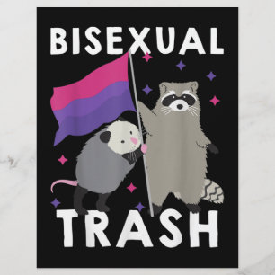 バイセクシュアルゴミゲイプライドレインボーLGBTラクーン チラシ