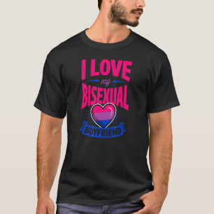 バイセクシュアルボーイフレンドカワイトバイプライドアニーバー Tシャツ