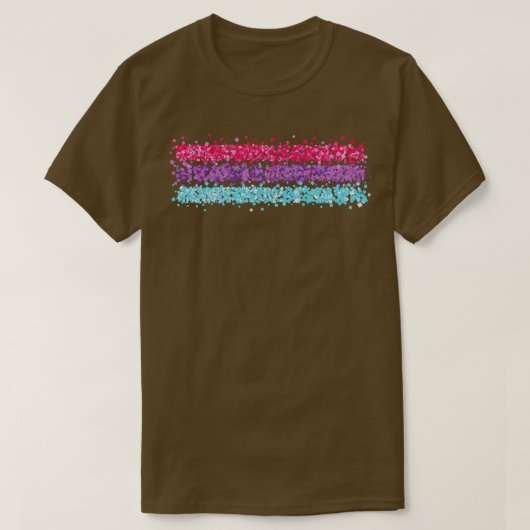 バイセクシュアル二色性旗ゲイゲイ Tシャツ (デザイン正面)