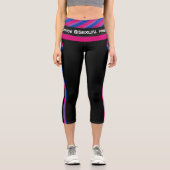 バイセクシュアル国旗とプライドコミュニティ/ジェンダー旗 カプリレギンス (正面)