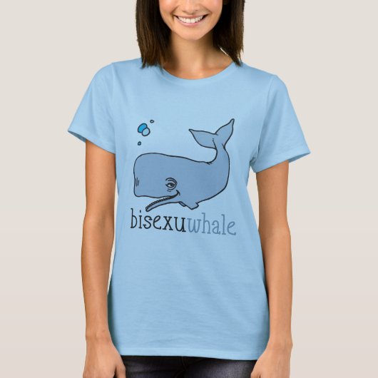 バイセクシュアル+クジラ Tシャツ (正面)
