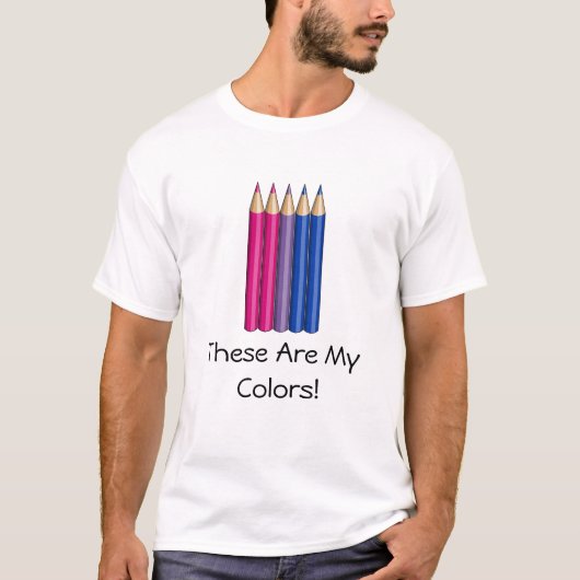 バイセクシュアル プライド ペンシル Tシャツ (正面)