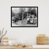 バイソンが子どもたちを見る1899 ポスター (キッチン)