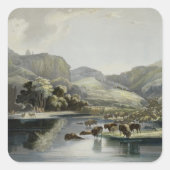 バイソンとエルクの群れがミズーリ上部に位置し、プラット スクエアシール (正面)