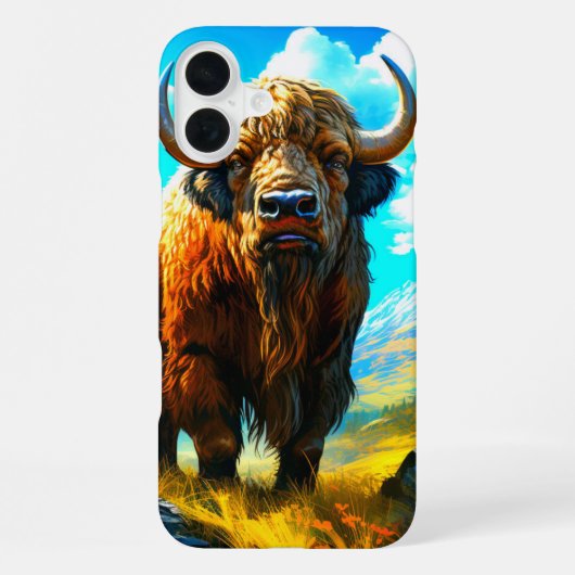 バイソンのスマホケース iPhoneケース (裏面)