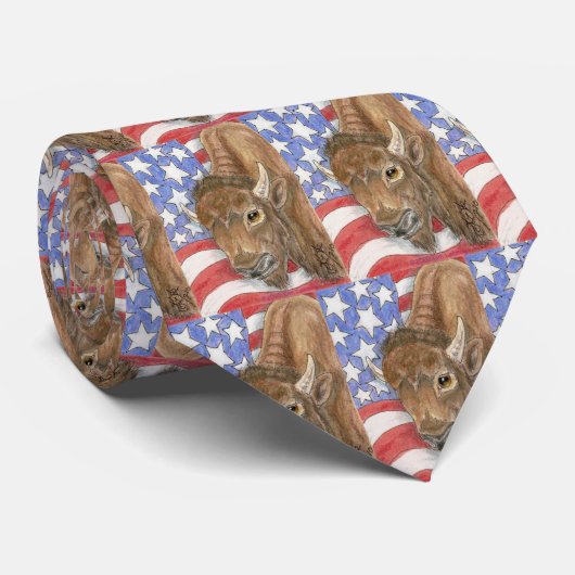 バイソンのバッファローのアメリカの野性生物の芸術のタイ ネクタイ (ロール)