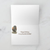 バイソンのバッファローのトーテム、動物ガイドのおもしろいな誕生日 カード (内部)