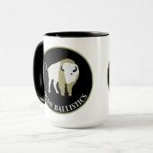 バイソンの弾道学の陶磁器のコーヒー・マグ マグカップ (正面左)