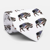 バイソンの旗のタイ ネクタイ (ロール)