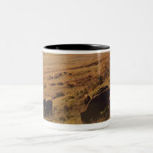 バイソンの日の出 ツートーンマグカップ (中央)