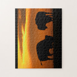 バイソンの日没 ジグソーパズル