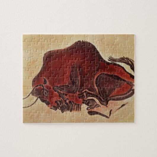 バイソンの絵画、遅いMagdalenianを揺すって下さい ジグソーパズル (横)