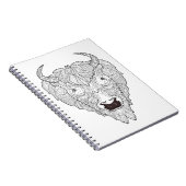 バイソンの頭部の落書き ノートブック (右側)