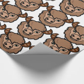 バイソンの顔の芸術 ラッピングペーパー (角)