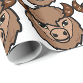 バイソンの顔の芸術 ラッピングペーパー (ロールコーナー)