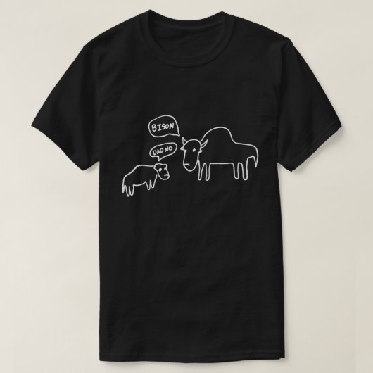 バイソンのTシャツの暗闇 Tシャツ (デザイン正面)