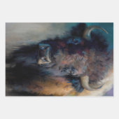 バイソンはっきりしたアートデカップージ紙 ラッピングペーパーシート (正面)