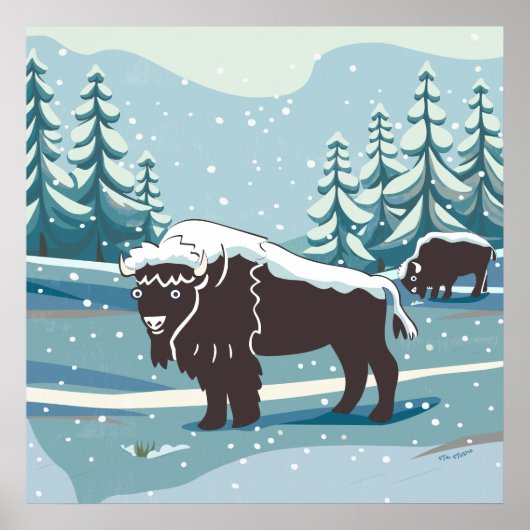 バイソンアートポスター ポスター (正面)