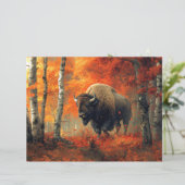 バイソンインザオータムウッズスクラップブック紙 (スタンド正面)