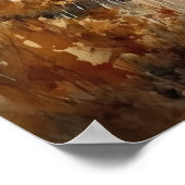 バイソンウッドランドアニマルアートプリントポスター ポスター (角)