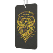 バイソンバッファローイラストレーションインハートシェイプデザイン カーエアーフレッシュナー (左)