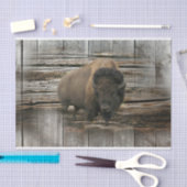 バイソンバッファローウッドの背景 薄葉紙 (クラフト)