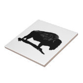 バイソンバッファローシルエットタイル タイル (側面)