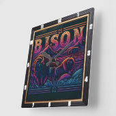 バイソンバッファローツールバッファロー スクエア壁時計 (傾斜)