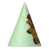 バイソンバッファローバースデーパーティーグリーン パーティーハット (左)