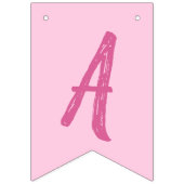 バイソンバッファローバースデーパーティーピンク バンティングフラッグ (第3の旗)