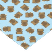 バイソンバッファローバースデーパーティーブルー テーブルクロス (アングル)