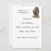 バイソンバッファローパーティー招待状へカスタマイズへ 招待状 (裏面)