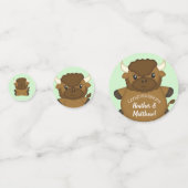 バイソンバッファローベビーシャワーグリーン コンフェッティ (裏面)