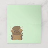 バイソンバッファローベビーシャワーグリーン プレイスカード (外部開封)