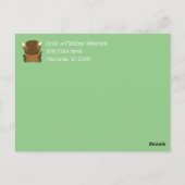 バイソンバッファローベビーシャワーグリーン ポストカード (裏面)