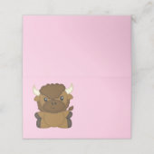 バイソンバッファローベビーシャワーピンク プレイスカード (外部開封)