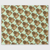 バイソンバッファローベビーシャワー ラッピングペーパー (フラット)