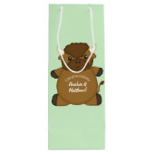 バイソンバッファローベビーシャワー ワインギフトバッグ (裏面)